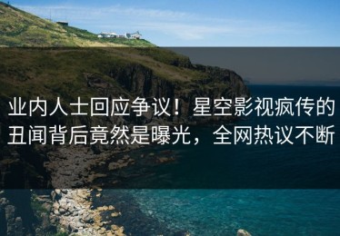 业内人士回应争议！星空影视疯传的丑闻背后竟然是曝光，全网热议不断