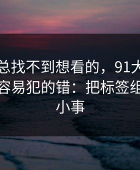 如果你总找不到想看的，91大事件的新手最容易犯的错：把标签组合当成小事
